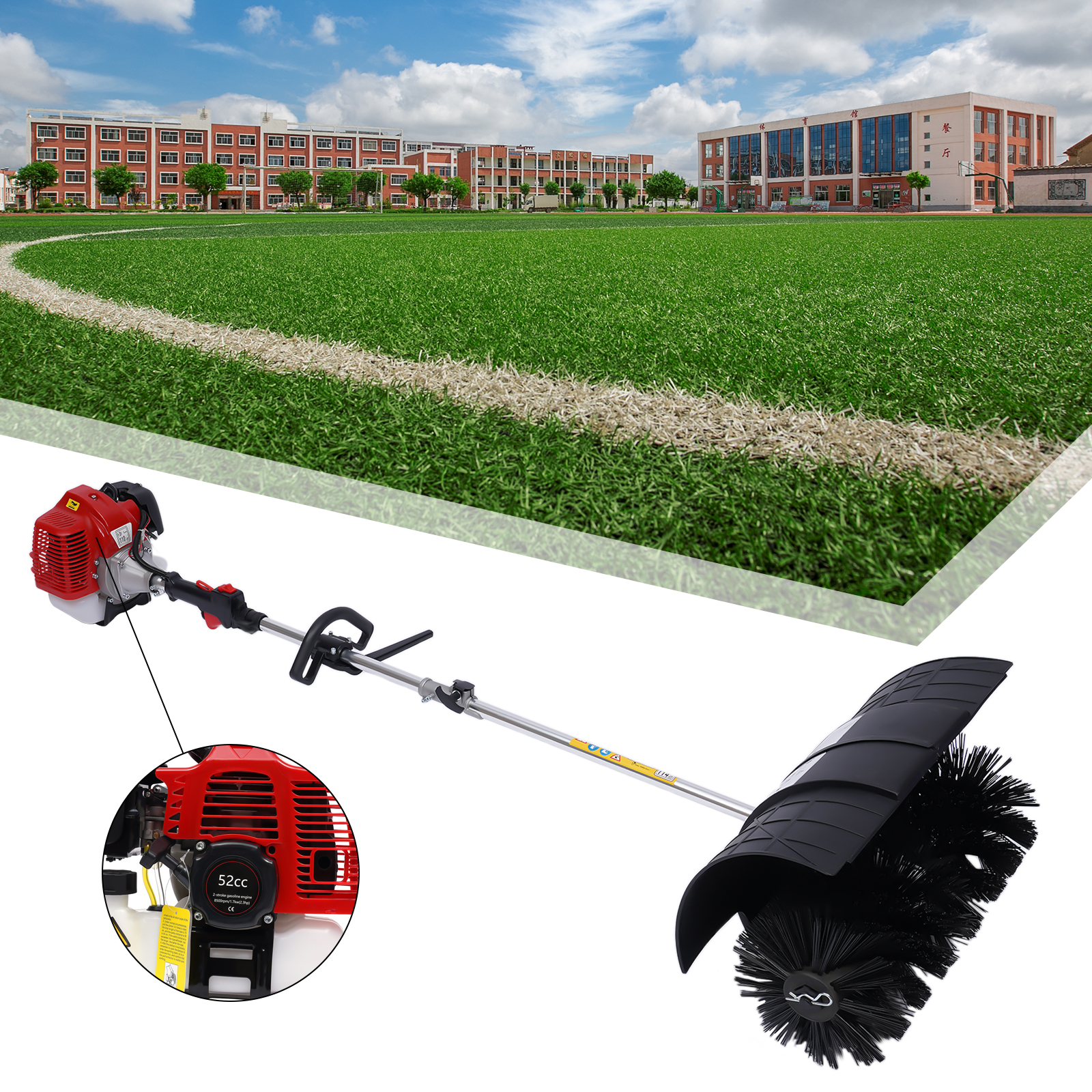 52CC 2.3HP Gas Power Walk Behi - đánh giá và giá Outdoor Power Broom