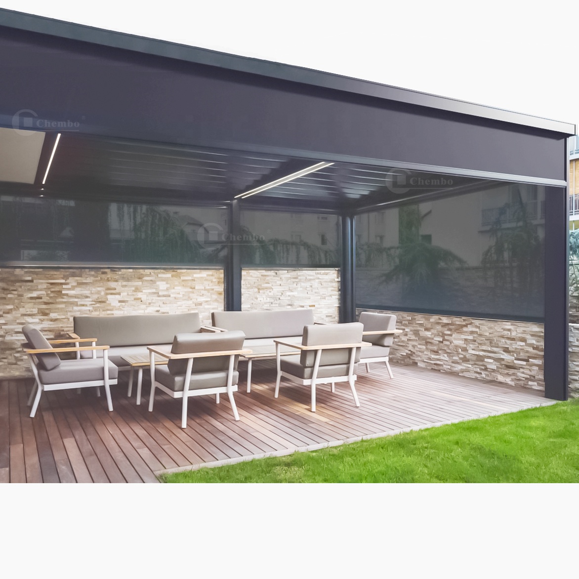 Intelligent Control Waterproof - đánh giá và giá Outdoor Power Roller Shades