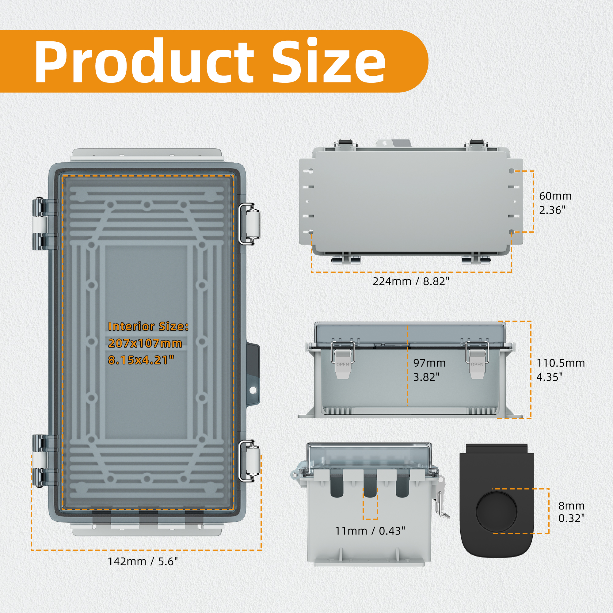 DaierTek 9x5x4.3“ Outdoor Exte - đánh giá và giá Outdoor Power Supply Box