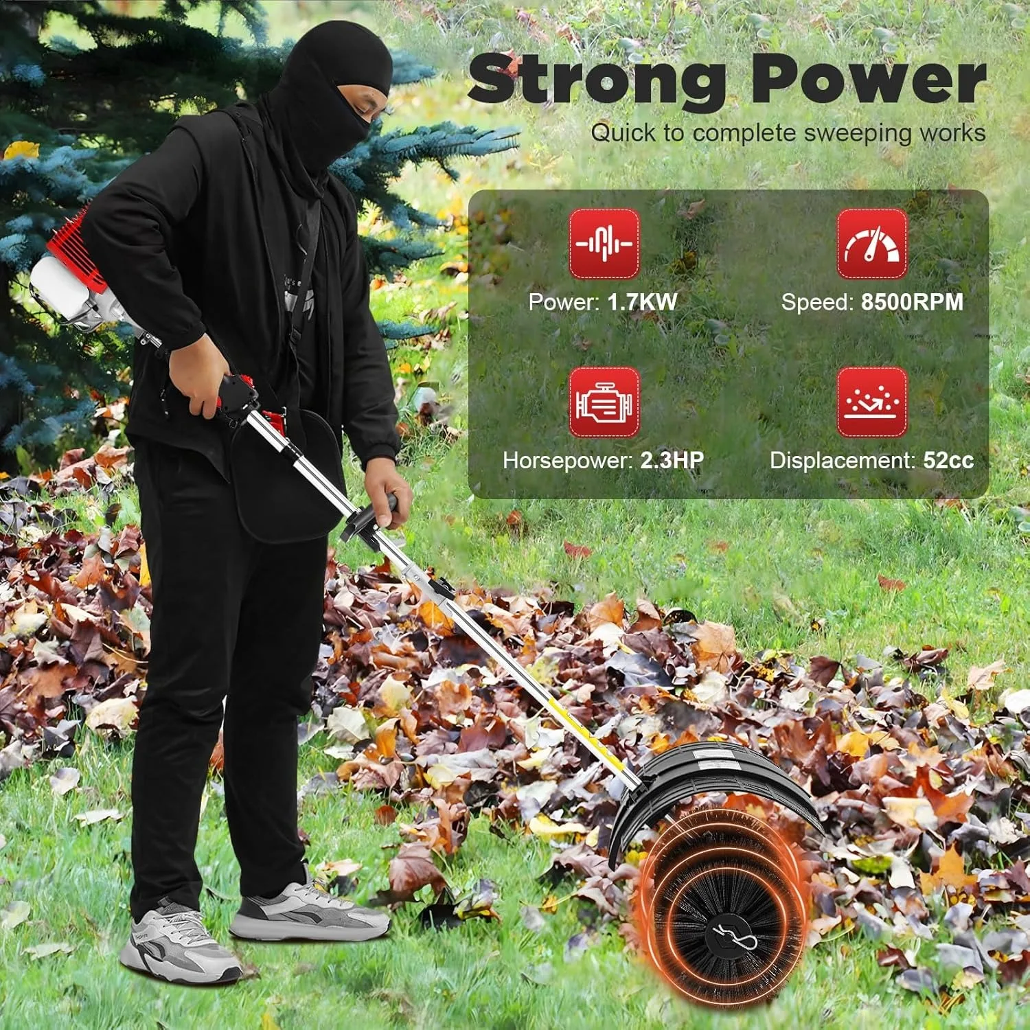CNCEST 52CC 2.3HP Sweeper Broo - đánh giá và giá Outdoor Power Broom