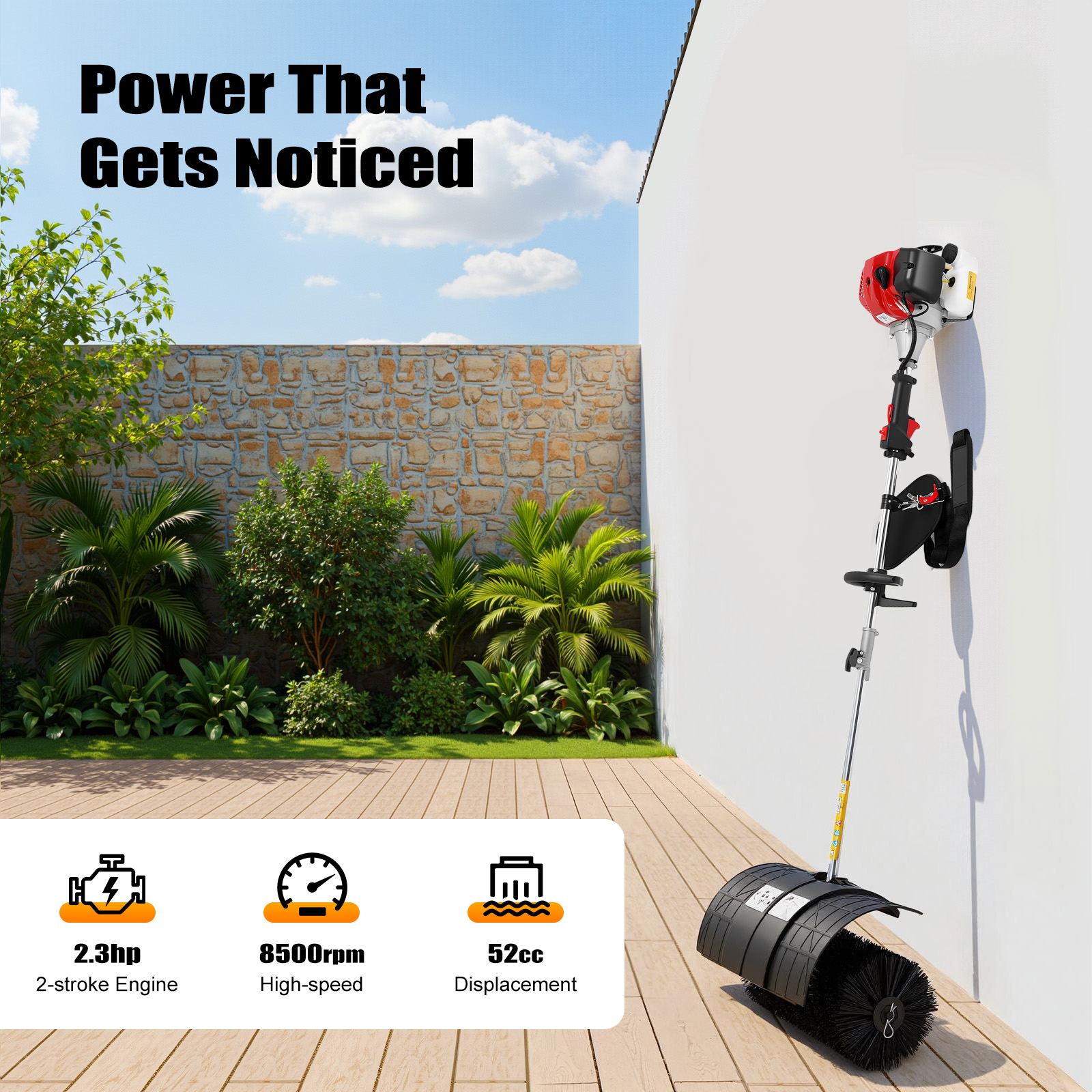 1700W Gas Handheld Sweeper Bro - đánh giá và giá Outdoor Power Broom