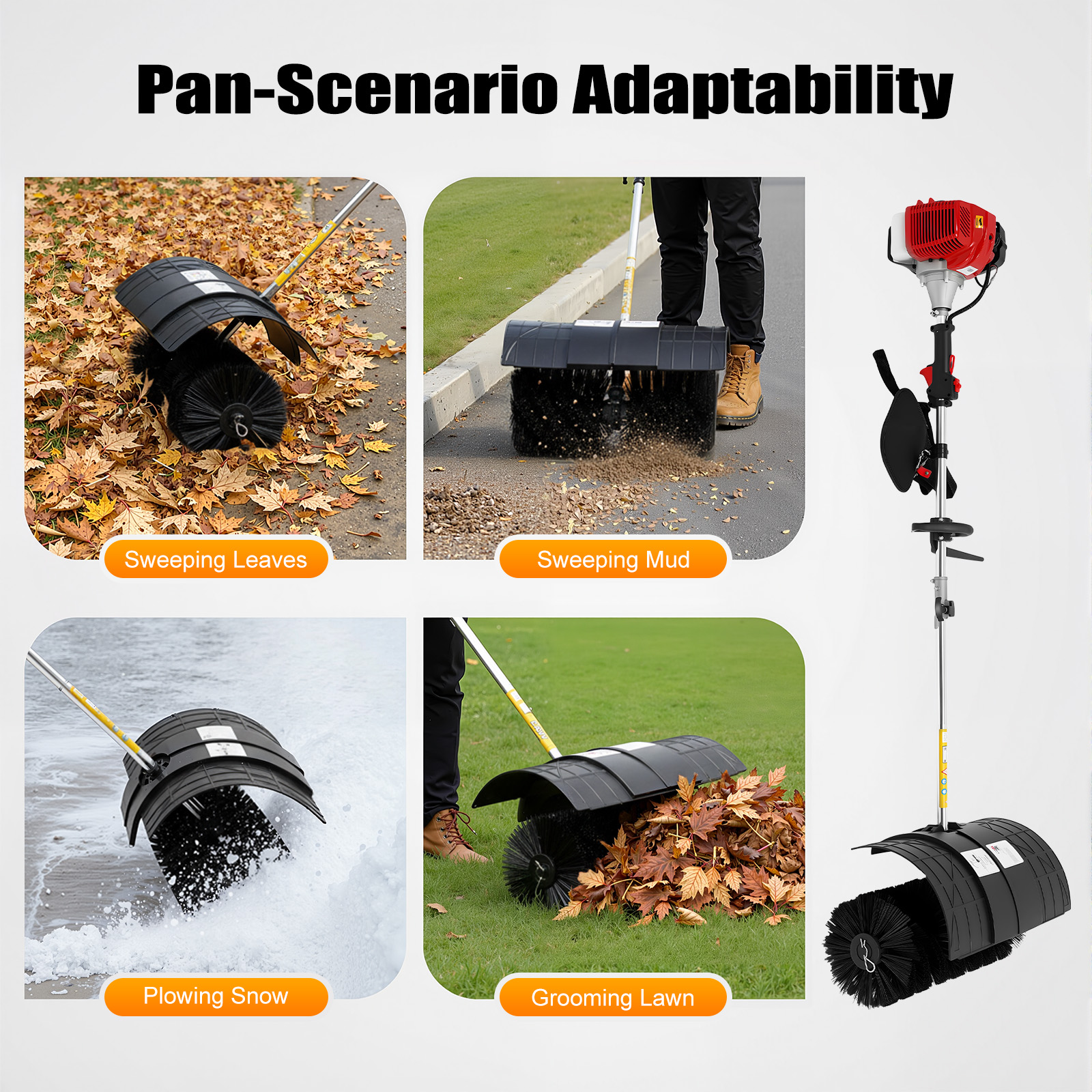 2.3HP Gas-Powered Sweeper, 850 - đánh giá và giá Outdoor Power Broom